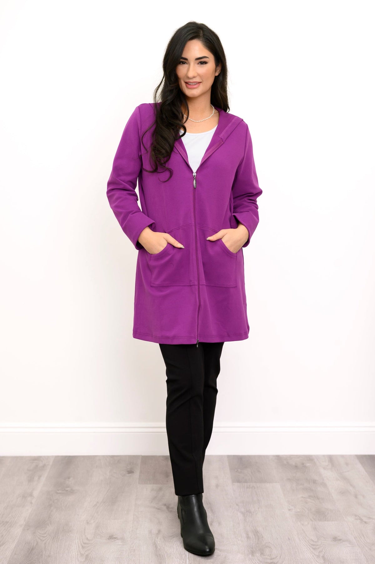 Cortes Jacket, Grape Juice, Bamboo Fleece