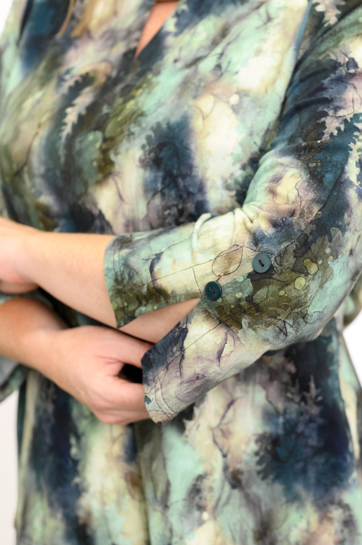 Dalia Top, Winter Leaves, Bamboo