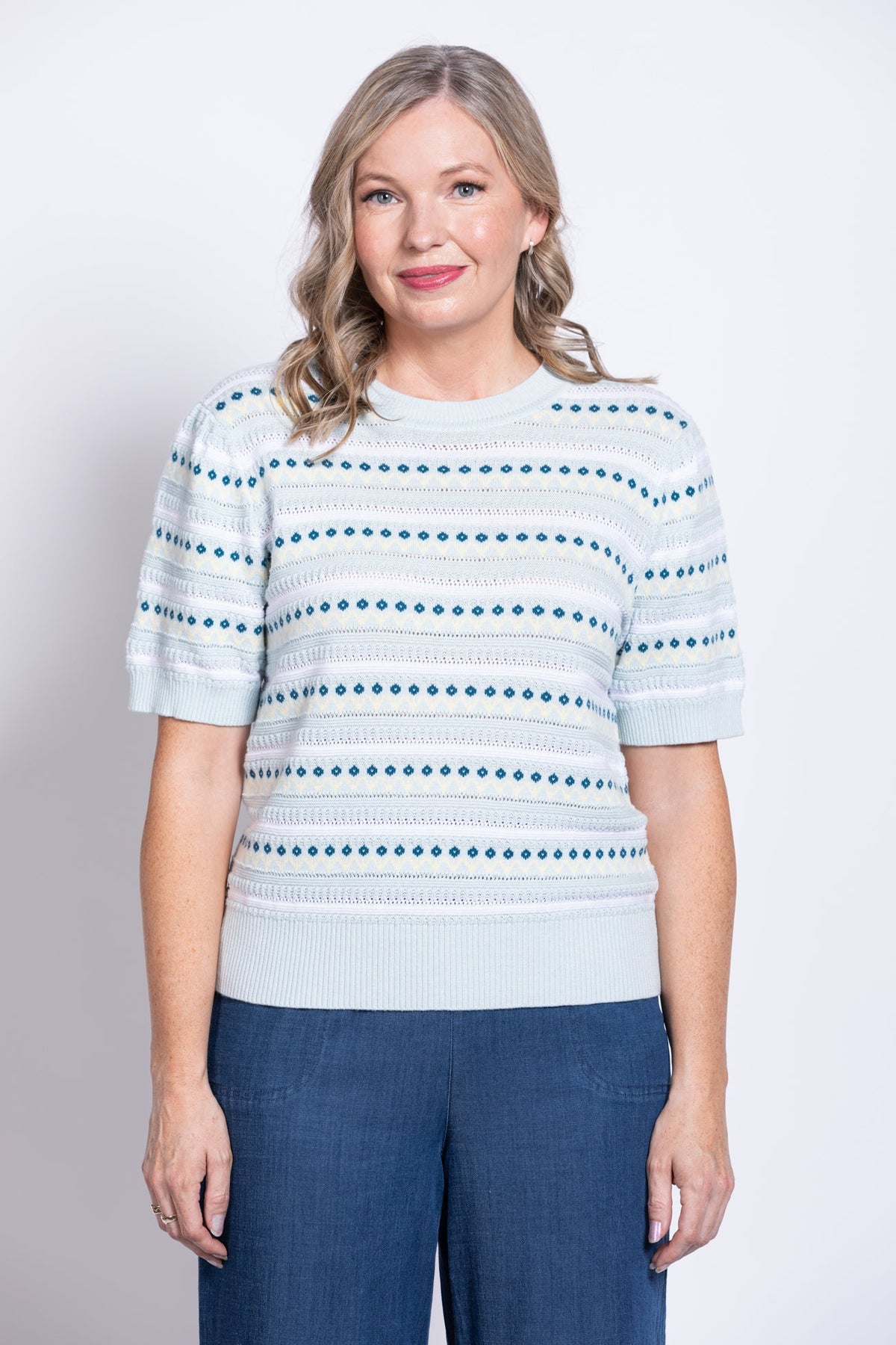 Danny Sweater, Mint Prairie, Cotton
