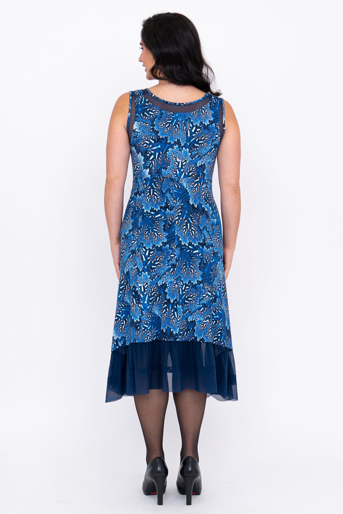 Danube Dress, Cobalt Fossil, Bamboo