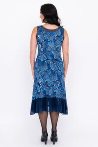 Danube Dress, Cobalt Fossil, Bamboo