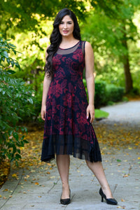 Danube Dress, Floral Trace, Bamboo