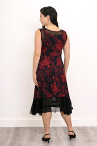 Danube Dress, Floral Trace, Bamboo