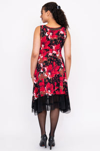 Danube Dress, Lipstick Poinsetta, Bamboo