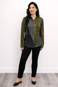 Debbie Long Sleeve Top, Rustic Khaki, Bamboo