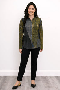 Debbie Long Sleeve Top, Rustic Khaki, Bamboo