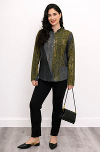 Debbie Long Sleeve Top, Rustic Khaki, Bamboo