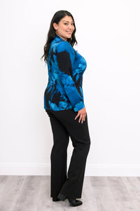 Debbie Long Sleeve Top, Blue Space, Bamboo