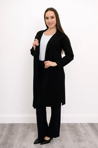 Delaney Jacket, Black, Cotton