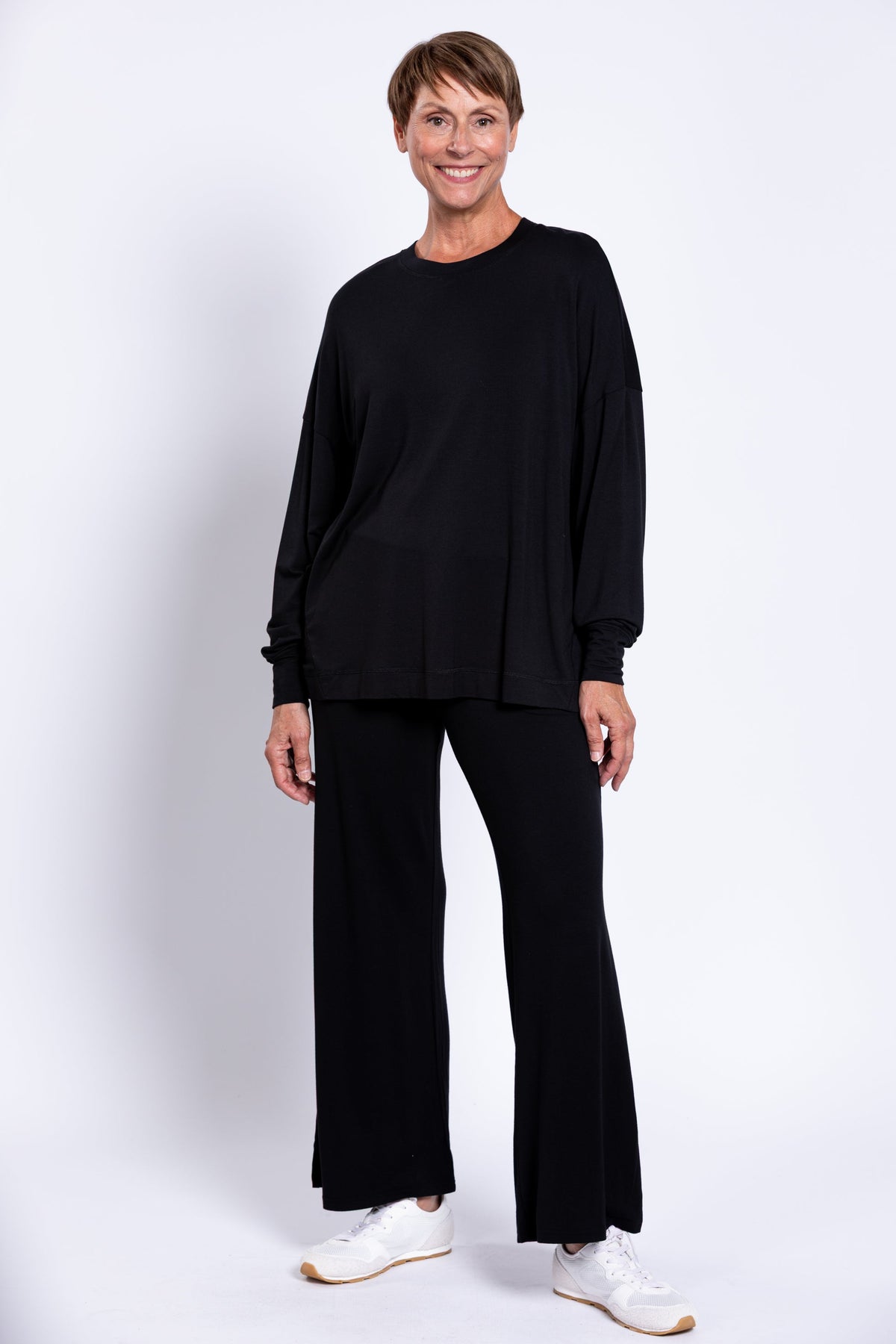 Denny Top, Black, French Terry