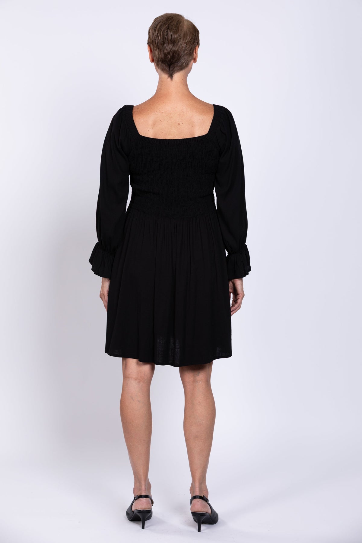 Eden Dress, Black, Linen Bamboo