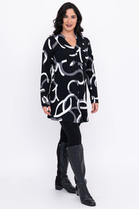 Edwina L/S Tunic, BW Focus, Bamboo