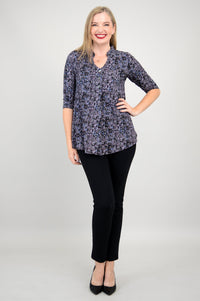 Edwina Top, Blue Space, Bamboo - Final Sale