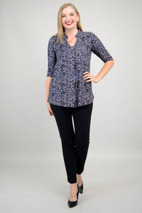 Edwina Top, Blue Space, Bamboo - Final Sale