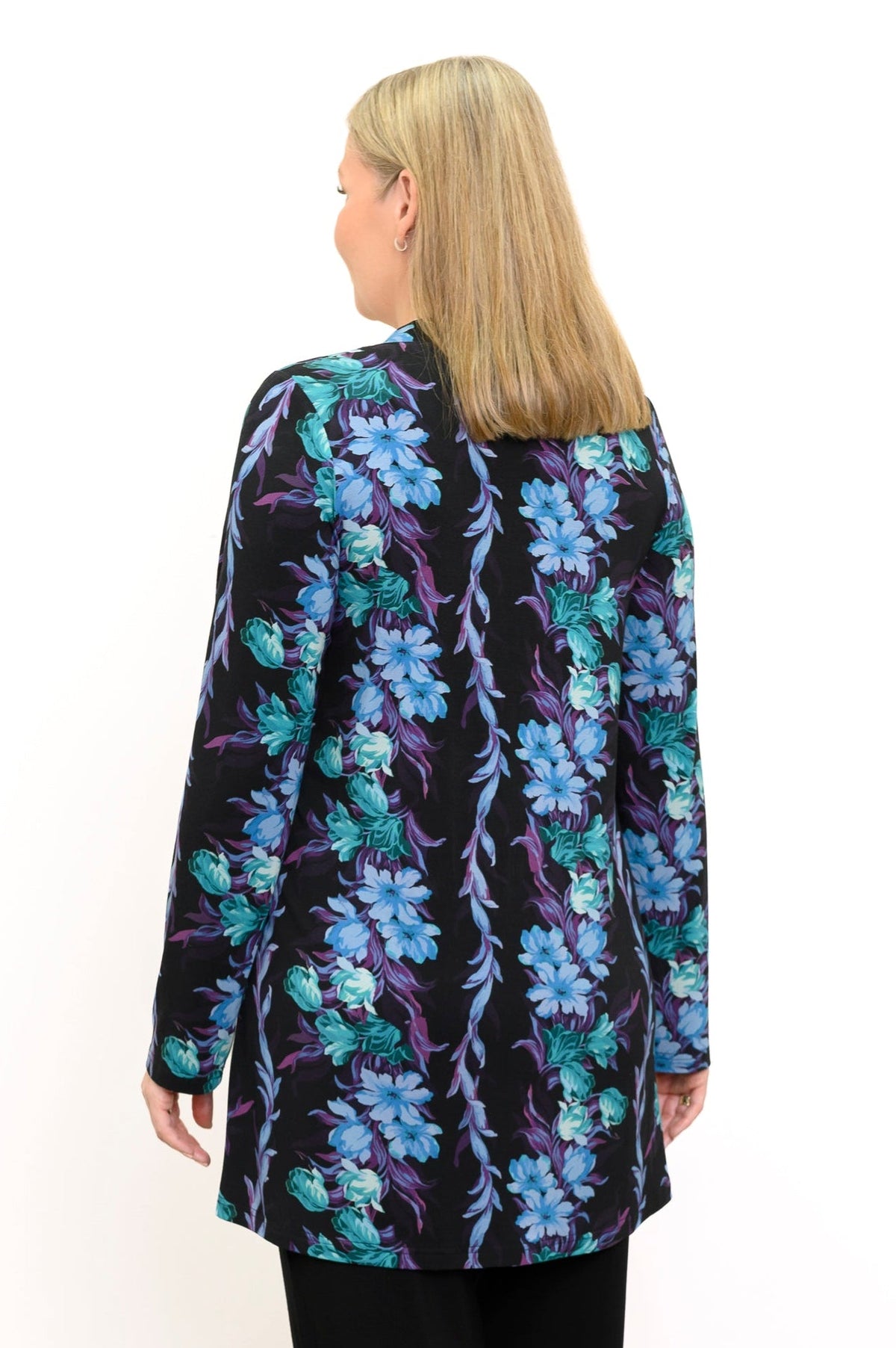 Edwina Long Sleeve Tunic, Blue Hour, Bamboo