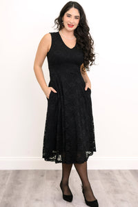 Elizabeth Dress, Black, Bamboo