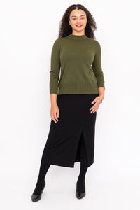 Ella Sweater, Khaki, Cotton