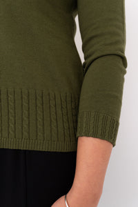 Ella Sweater, Khaki, Cotton