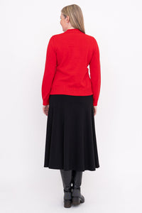 Ella Sweater, Red, Cotton