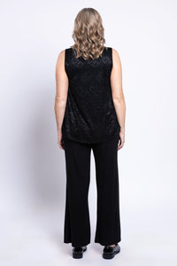 Ellen Tank, Black, Bamboo Lace