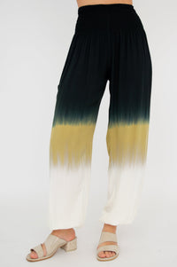 Embra Pants, Black Dip-Dye