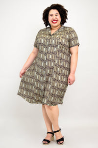 Erica Dress, Voyage, Linen Bamboo- Final Sale