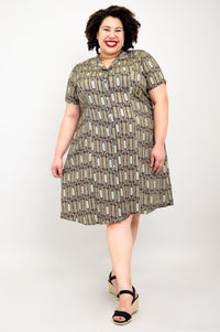 Erica Dress, Voyage, Linen Bamboo- Final Sale