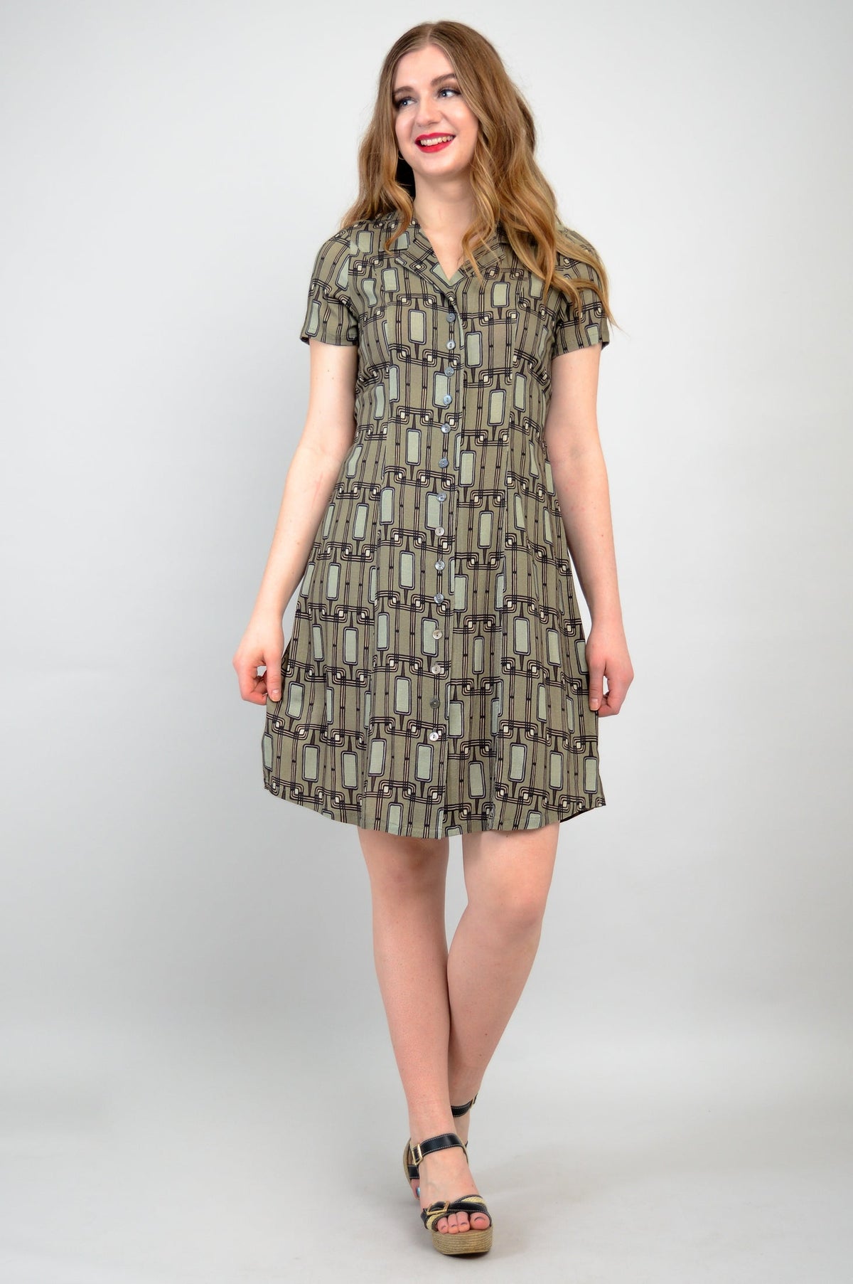 Erica Dress, Voyage, Linen Bamboo- Final Sale