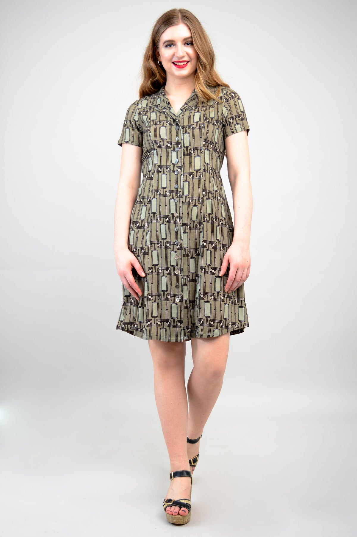 Erica Dress, Voyage, Linen Bamboo- Final Sale