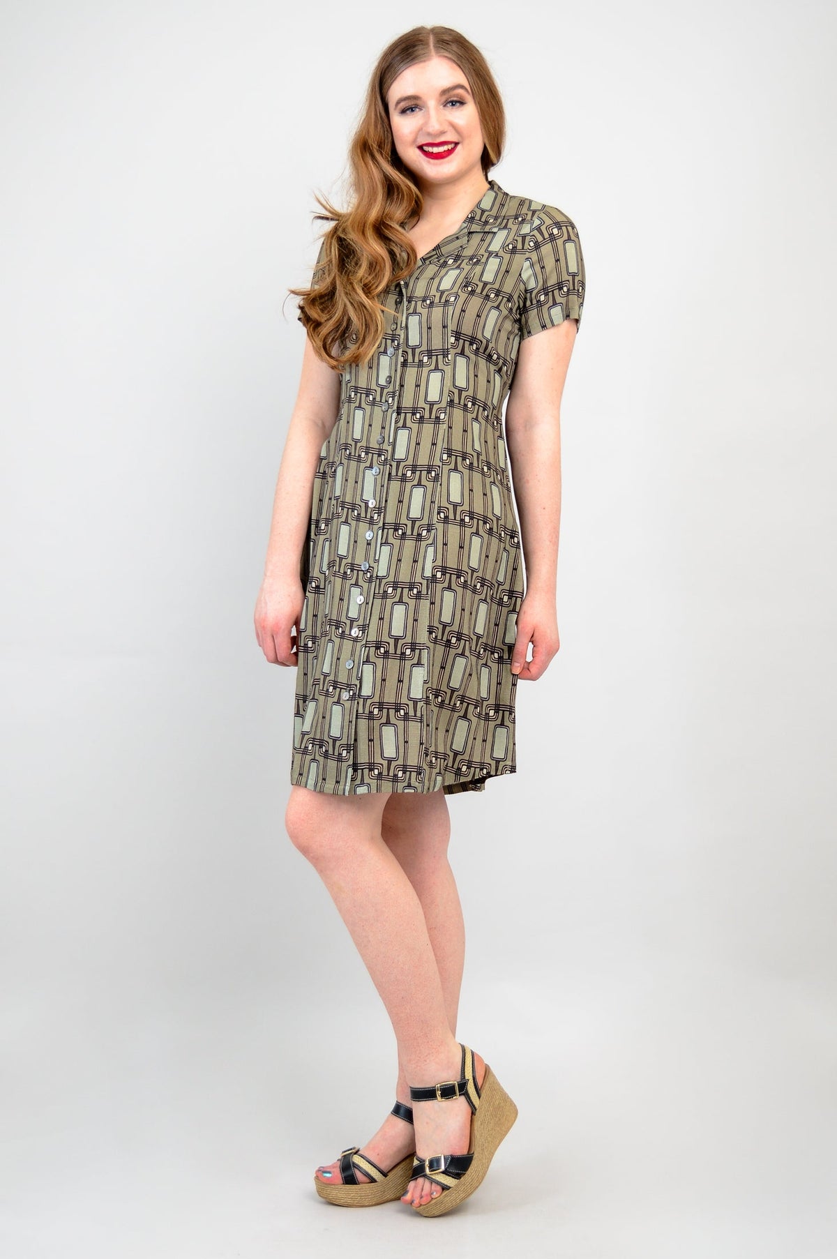 Erica Dress, Voyage, Linen Bamboo- Final Sale