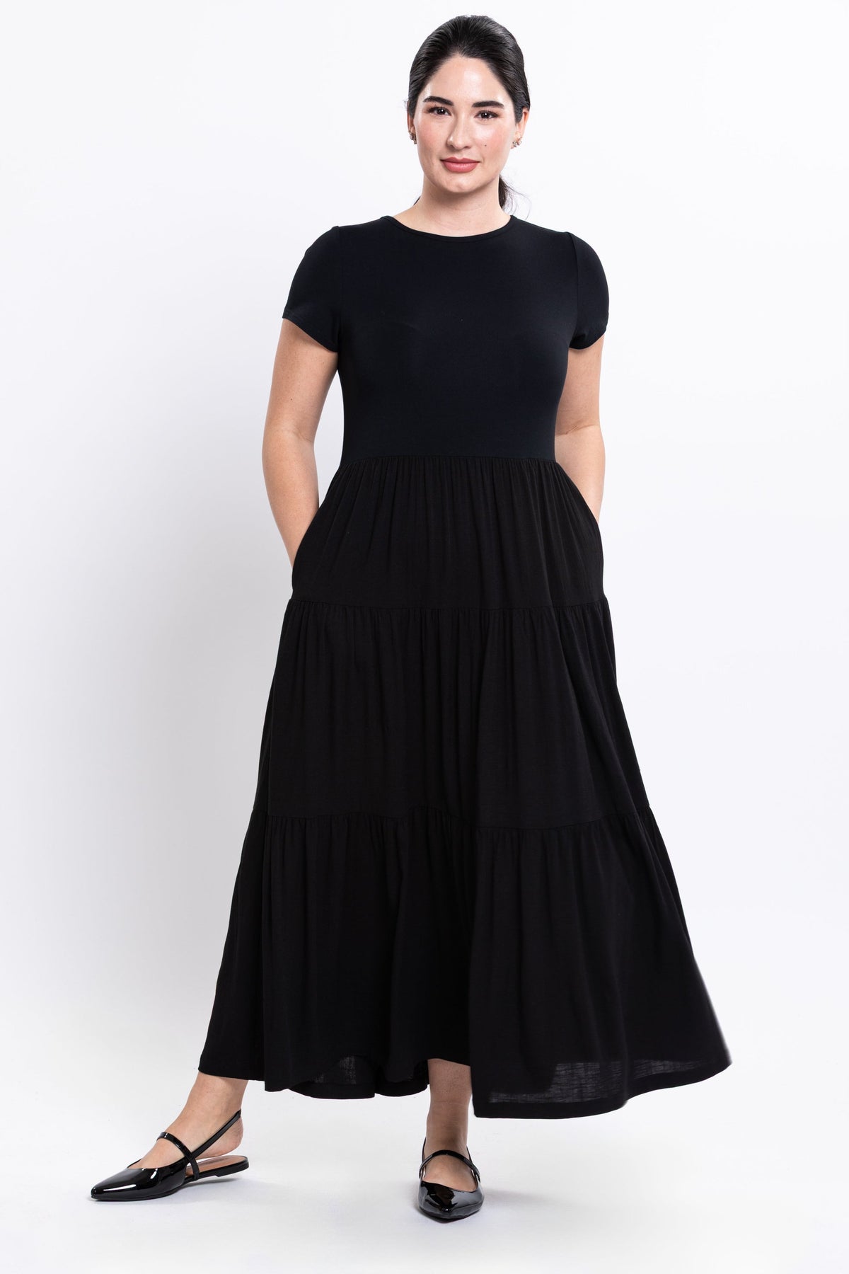 Erin Dress, Black, Linen Bamboo