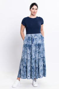 Erin Dress, Indigo Escape, Linen Bamboo