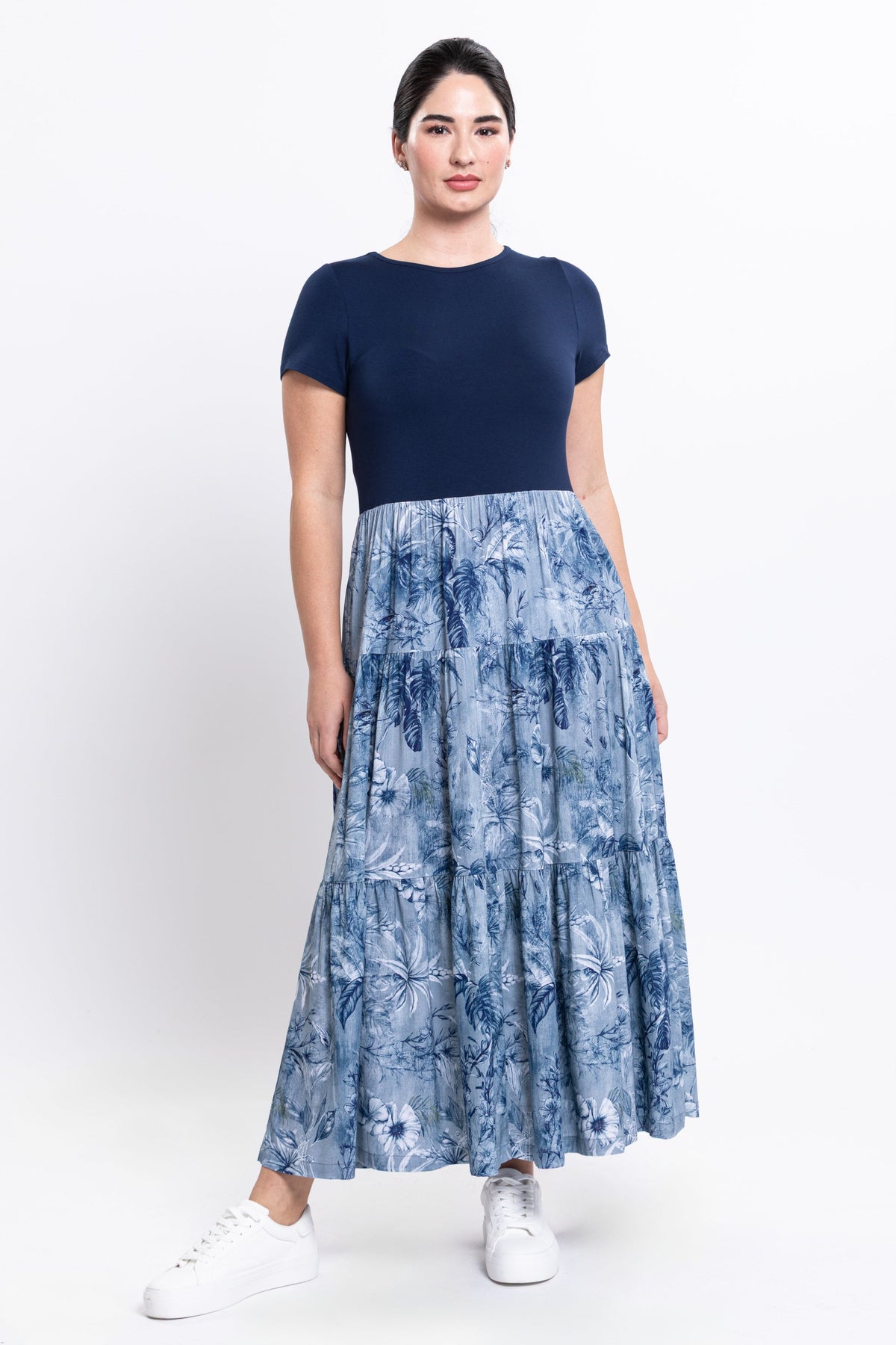 Erin Dress, Indigo Escape, Linen Bamboo