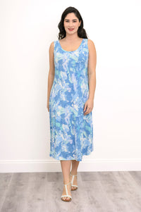 Evangelina Dress, Denim Clouds, Bamboo