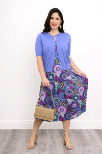 Evangelina Dress, Royale Peacock, Bamboo