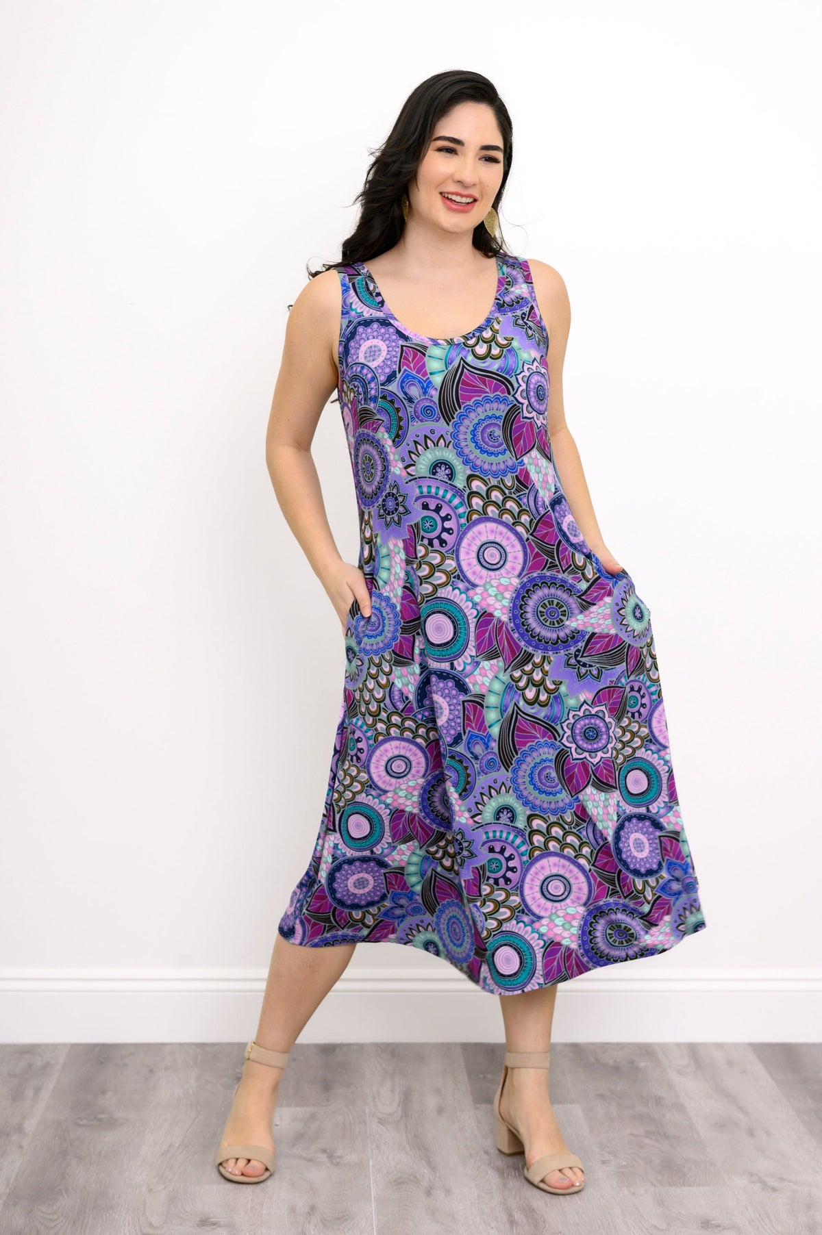 Evangelina Dress, Royale Peacock, Bamboo