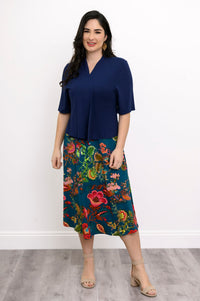 Evangelina Dress, Teal Fantasy, Bamboo