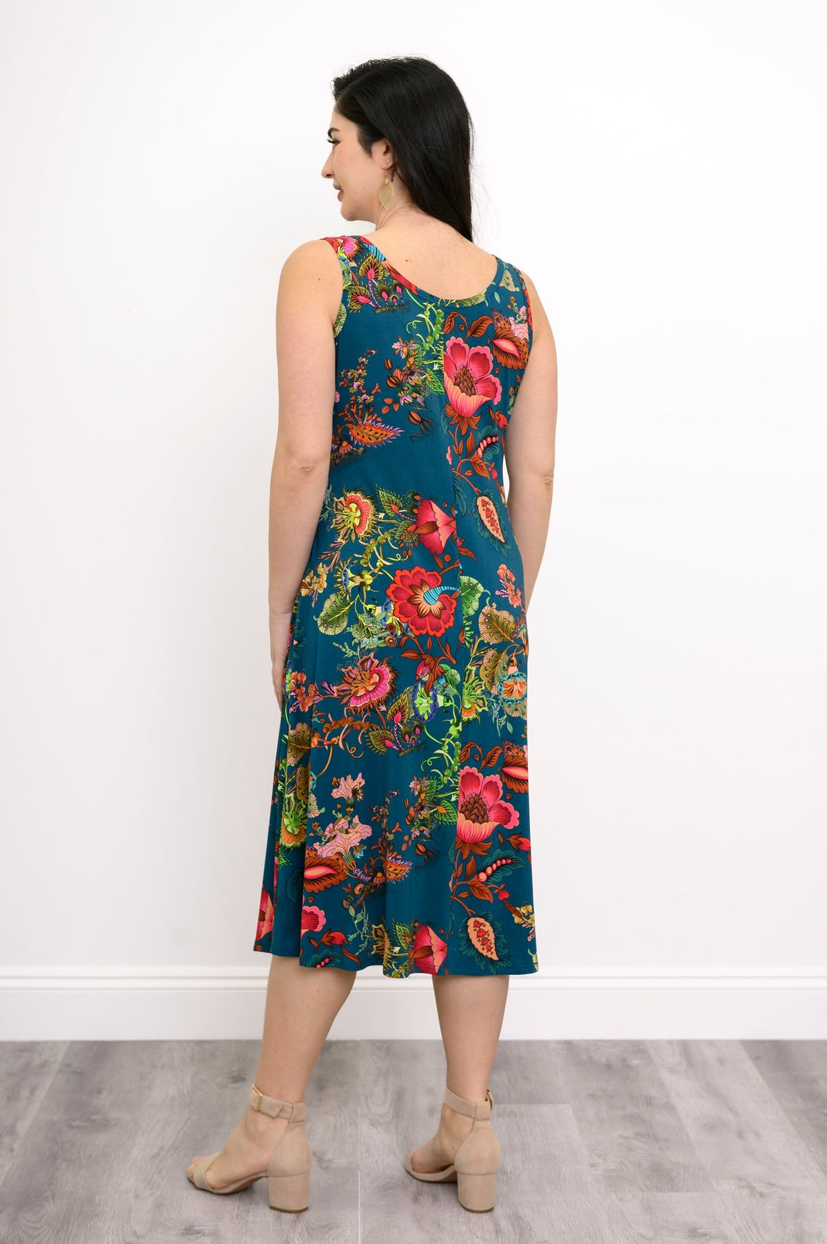 Evangelina Dress, Teal Fantasy, Bamboo