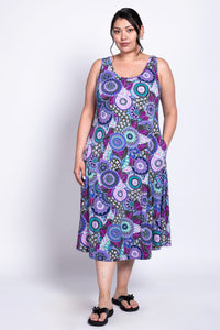 Evangelina Dress, Royale Peacock, Bamboo