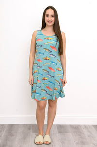 Evangeline Dress, Canada Salmon, Bamboo
