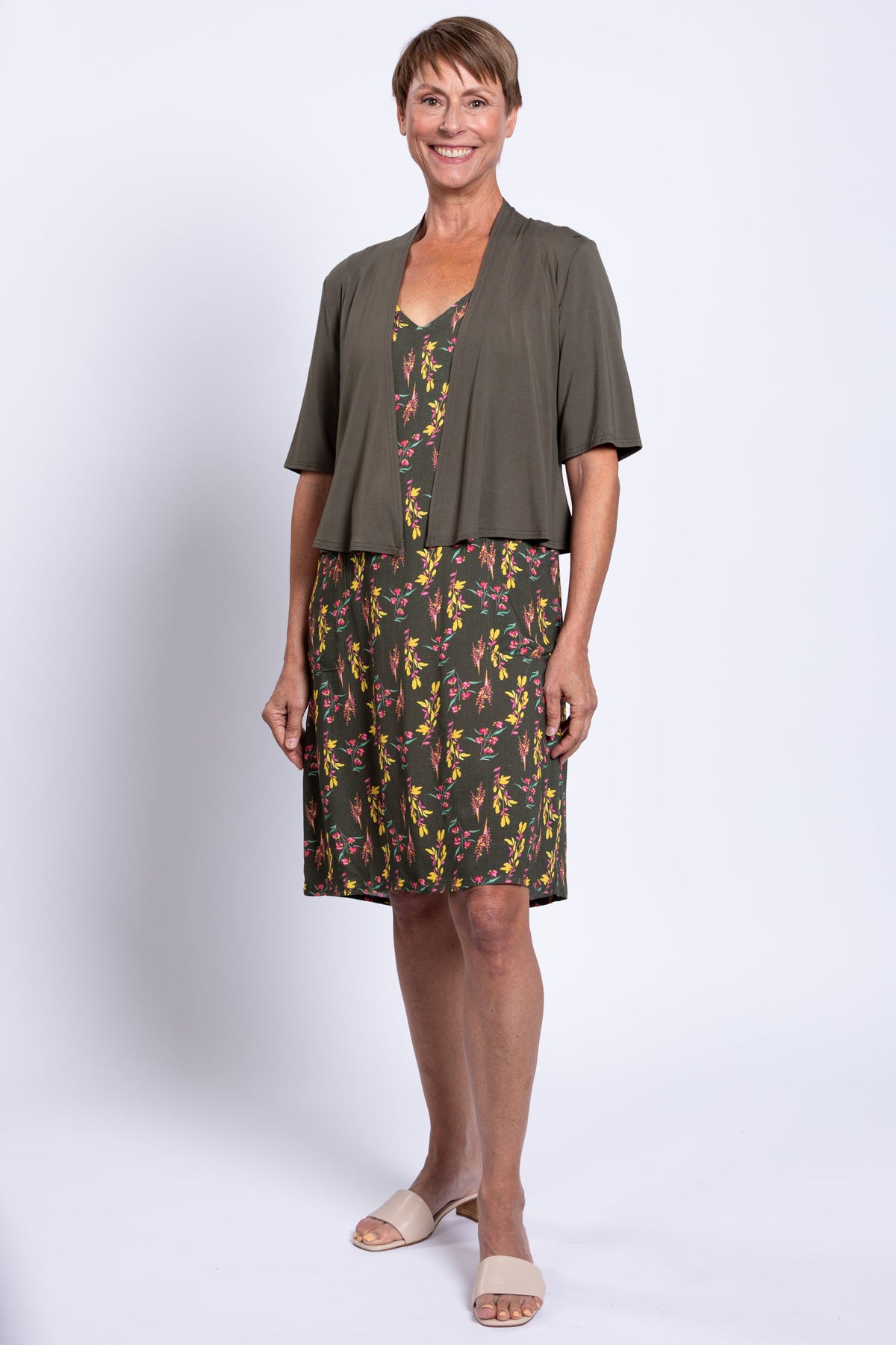 Felicia Dress, Wonder, Linen Bamboo