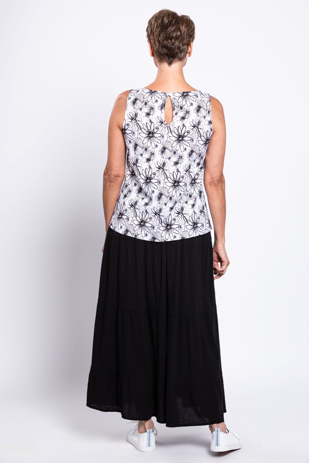 Ferris Tank, BW Sketch, Linen Bamboo