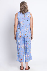 Ferris Tank, Peri Daisy, Linen Bamboo