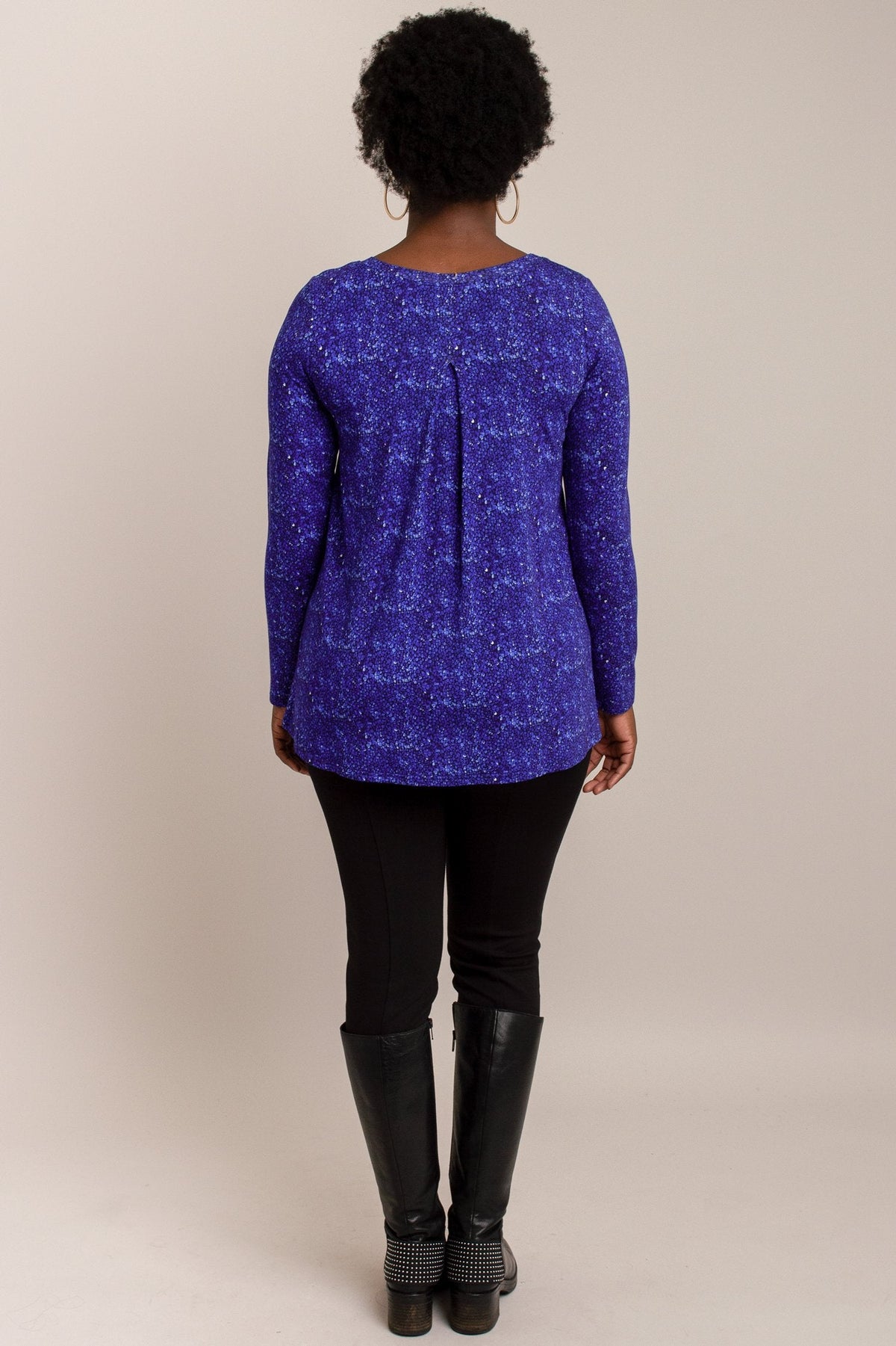 Franca Top, Violet Dot, Bamboo- Final Sale