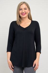 Franny Top, Black, Bamboo - Final Sale