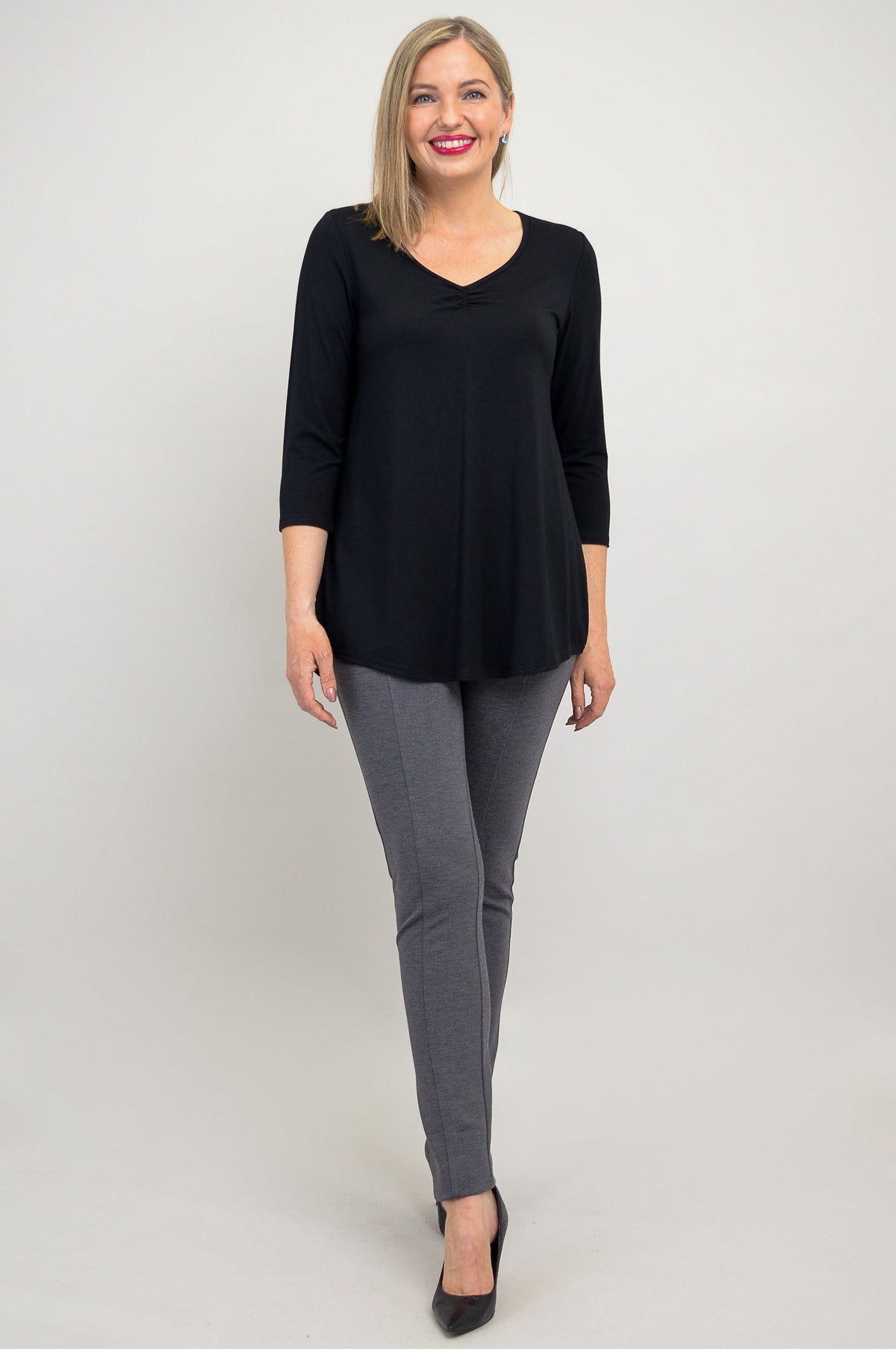 Franny Top, Black, Bamboo - Final Sale