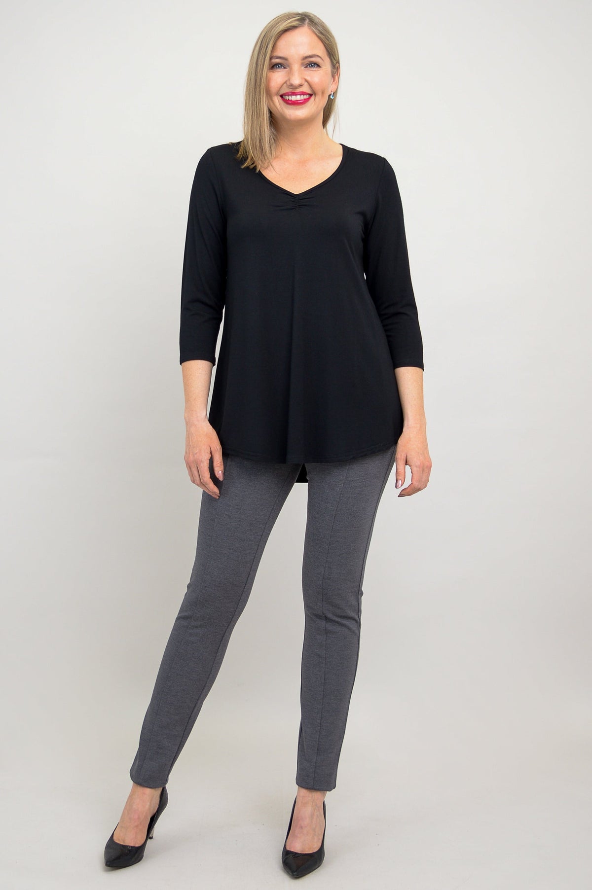 Franny Top, Black, Bamboo - Final Sale