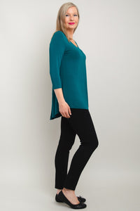 Franny Top, Teal, Bamboo - Final Sale