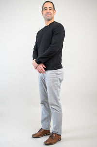 Fraser Sweater, Black, 100% Merino Wool