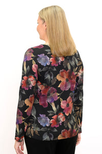 Gemi Long Sleeve Top, Pink Petals, Bamboo